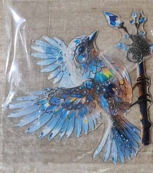 🔥2025 New Release 50% OFF - 🐦✨ Sky Bluebird 2D Stained Art Ornament (8 inches)