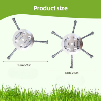 🔥BUY 2 GET 1 FREE👨🌾6 inch Steel Wire Brush Cutter Trimmer Head